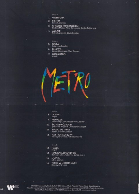 Metro, Winyl