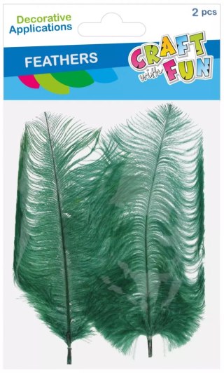 Ozdoba dekoracyjna Piórka 15-20cm 2szt Ziel Cf 12/864