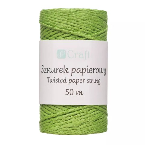 Sznurek papierowy skręcany zielony 50m Sznurek papierowy skręcany zielony 50m