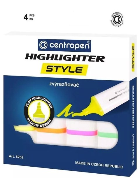 Zakreślacz fluo 4 kolory Zakreślacz fluo 4 kolory