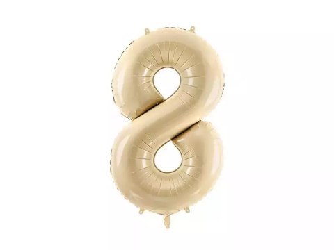 Balon foliowy 8 beż 72cm Balon foliowy 8 beż 72cm