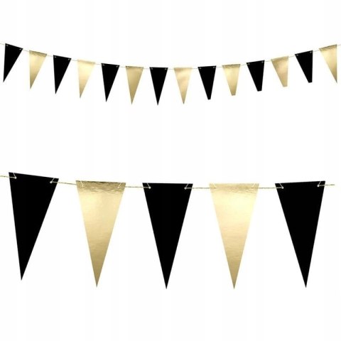 Girlanda PartyDeco 2,15 m złoto-czarna