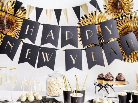 Girlanda PartyDeco 2,15 m złoto-czarna