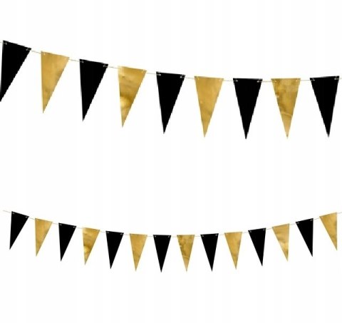 Girlanda PartyDeco 2,15 m złoto-czarna
