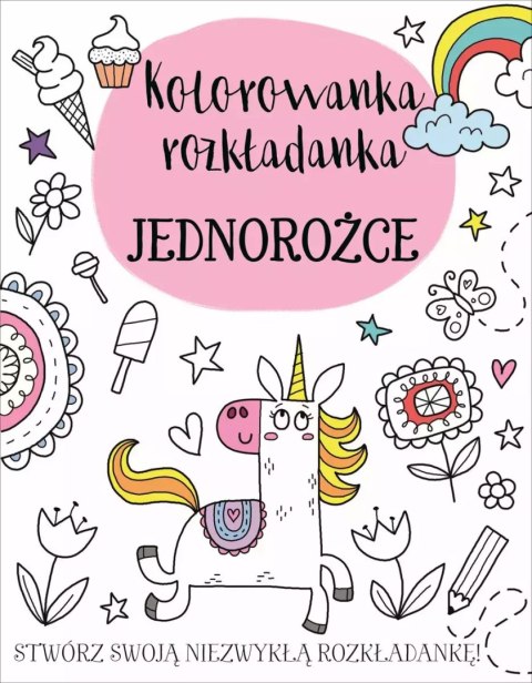 Kolorowanka rozkładanka. Jednorożce Kolorowanka rozkładanka. Jednorożce