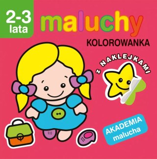 Maluchy. Kolorowanka z naklejkami. Akademia malucha 2-3 lata