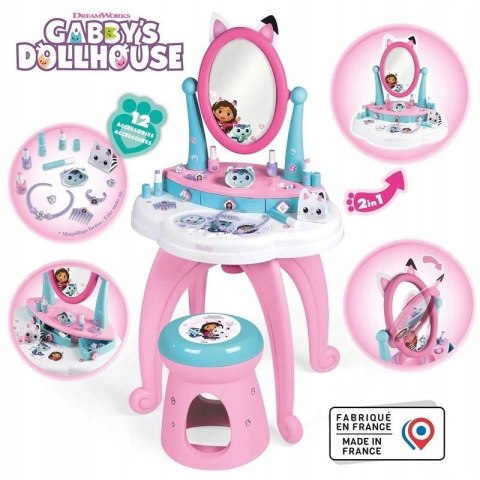 Smoby Koci domek Gabi Studio urody Toaletka 2w1 z krzesłem i akcesoriami Smoby Koci domek Gabi Studio urody Toaletka 2w1 z krzesłem i akcesoriami
