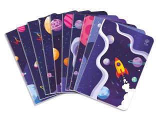 Zeszyt A5 16K linia podwójna kolorowa In Space pakiet 10sztuk