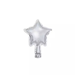 Balony foliowe Gwiazdka 12cm srebrny 25 sztuk