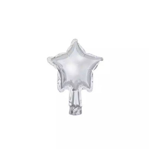 Balony foliowe Gwiazdka 12cm srebrny 25 sztuk