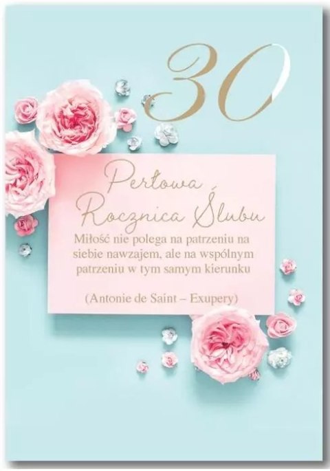 Kartka okolicznościowa Rocznica ślubu 30 Kartka okolicznościowa Rocznica ślubu 30