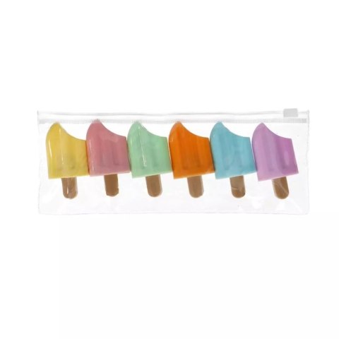 Minizakreślacze Lody 6 kolorów Minizakreślacze Lody 6 kolorów
