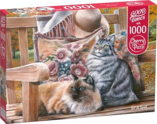 Puzzle 1000 elementów. Siedzące koty 30585