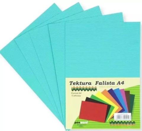 Tektura A4 falista jasnoniebieska 5szt Tektura A4 falista jasnoniebieska 5szt