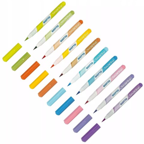 GIOTTO PISAKI PĘDZELKOWE TURBO SOFT BRUSH 10 KOL PASTELOWE 426900