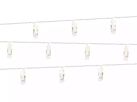 Lampki LED klamerki bezbarwne 1.4m Lampki LED klamerki bezbarwne 1.4m