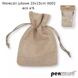 Woreczki jutowe eco 10x15cm 6szt