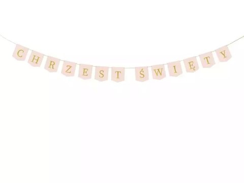 Baner Chrzest Święty jasny różowy 2m Baner Chrzest Święty jasny różowy 2m