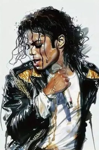 Diamentowa mozaika Michael Jackson król popu 30x40cm 2001702