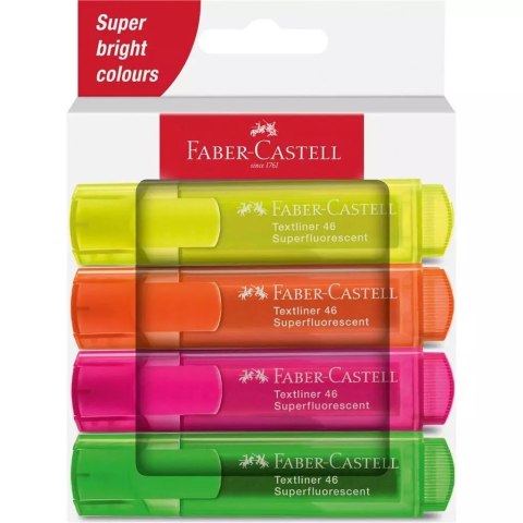 Zakreślacz neonowy 4 kolory FABER CASTELL Zakreślacz neonowy 4 kolory FABER CASTELL