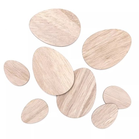 Jajka drewniane - naturalne 4cm, 7cm 8szt. Jajka drewniane - naturalne 4cm, 7cm 8szt.