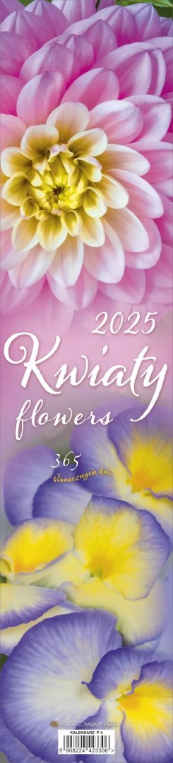Kalendarz 2025 paskowy - Kwiaty Kalendarz 2025 paskowy - Kwiaty