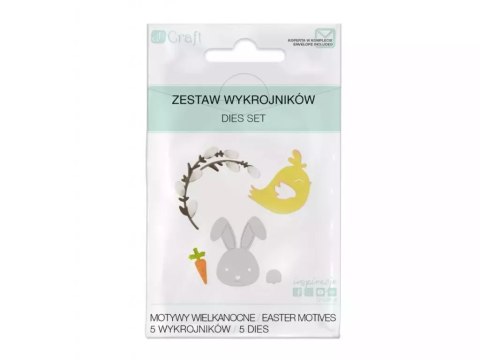 Zestaw wykrojników motywy Wielkanocne 5 szt. Zestaw wykrojników motywy Wielkanocne 5 szt.