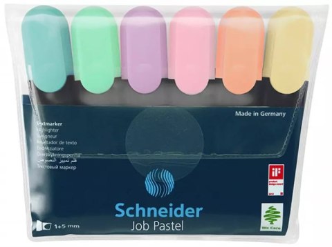 Zestaw zakreślaczy Schneider Job Pastel 6 sztuk Zestaw zakreślaczy Schneider Job Pastel 6 sztuk