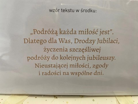 Kartka Ślub, rocznice 12 x 17 cm Kartka Ślub, rocznice 12 x 17 cm