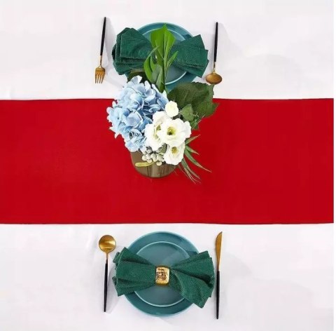 Satyna gładka czerwona Dekoracja tkanian 0,16 x 9m