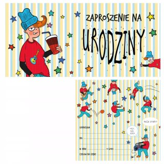 Zaproszenie Urodziny - Chłopak (5szt)