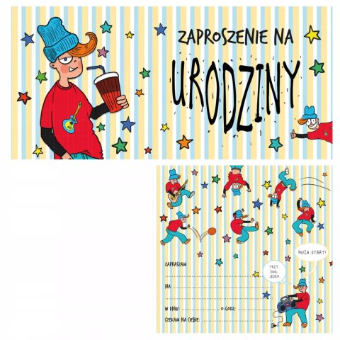 Zaproszenie Urodziny - Chłopak (5szt) Zaproszenie Urodziny - Chłopak (5szt)