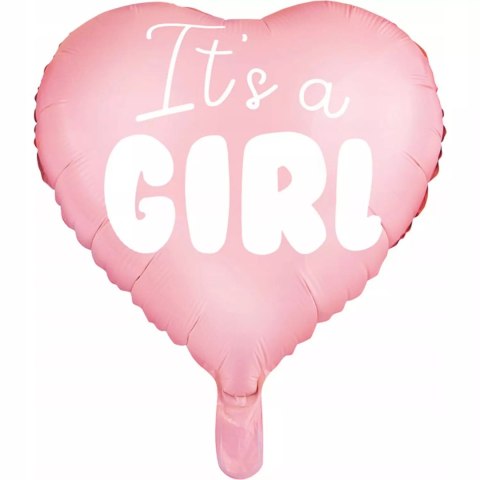 Balon foliowy Serce - It's a girl 45cm jasny róż Balon foliowy Serce - It's a girl 45cm jasny róż