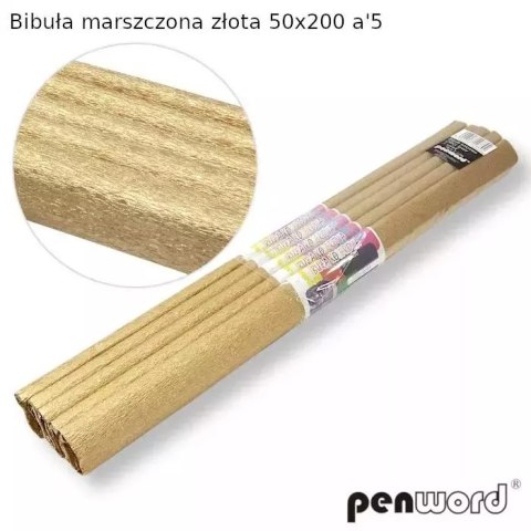 Bibuła marszczona złota 50x200 (5szt) Bibuła marszczona złota 50x200 (5szt)
