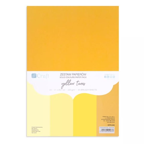Zestaw papierów A4 Yellow Tones 220g 20 ark. Zestaw papierów A4 Yellow Tones 220g 20 ark.