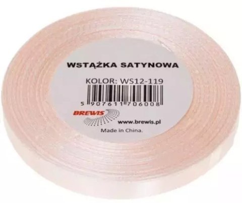 Wstążka satynowa szampańska 12mm x 32m Wstążka satynowa szampańska 12mm x 32m