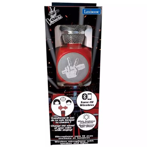 Mikrofon do karaoke The Voice Bluetooth z głośnikiem Lexibook MIC260TV Mikrofon do karaoke The Voice Bluetooth z głośnikiem Lexibook MIC260TV