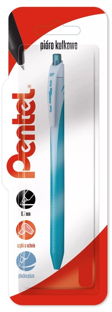 Pióro kulkowe 0.7 mm EnerGel turkusowe Pióro kulkowe 0.7 mm EnerGel turkusowe