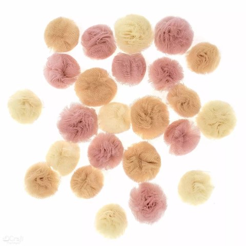 Pompony tiulowe nude mix 24 szt. Pompony tiulowe nude mix 24 szt.