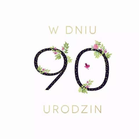Karnet Swarovski kwadrat CL1890_PO Urodziny 90 Karnet Swarovski kwadrat CL1890_PO Urodziny 90