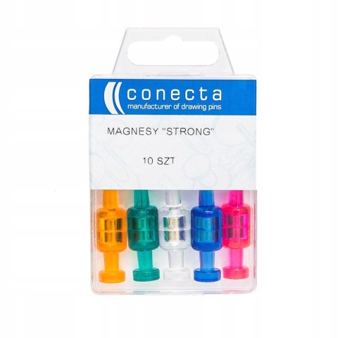 Magnesy strong Conecta MG10 Plastik kolorowe 10szt