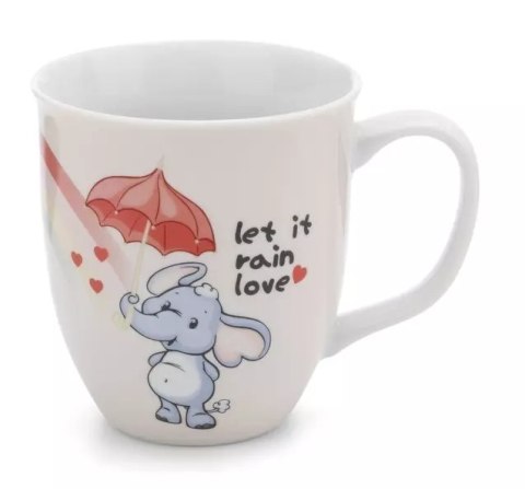 NICI 61499 Kubek porcelanowy 360ml 8x10cm Słoń Love let in rain love NICI 61499 Kubek porcelanowy 360ml 8x10cm Słoń Love let in rain love