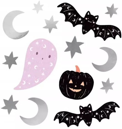 Naklejki na ścianę na Halloween PartyDeco 4 sztuki Naklejki na ścianę na Halloween PartyDeco 4 sztuki