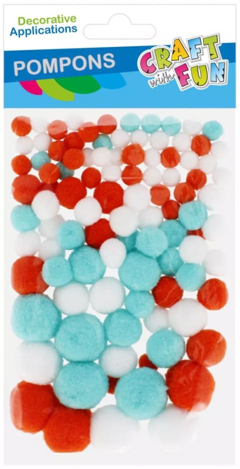 Ozdoba dekoracyjna Pompon 100szt/3kol Mix Cf Pbh 12/144 Ozdoba dekoracyjna Pompon 100szt/3kol Mix Cf Pbh 12/144