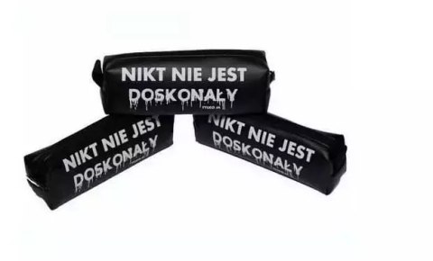 Piórnik kostka czarny - Nikt nie jest doskonały Piórnik kostka czarny - Nikt nie jest doskonały