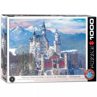 Puzzle 1000 Zamek Neuschwanstein zimą Niemcy 6000-5419