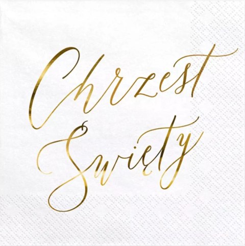 Serwetki Chrzest Święty białe 33x33cm 20szt Serwetki Chrzest Święty białe 33x33cm 20szt