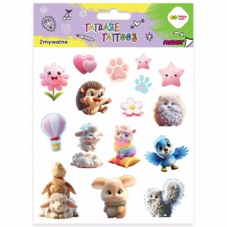 Tatuaże zmywalne HAPPY COLOR 15×20cm Animals Fluffy