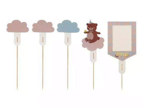 Toppery na tort Miś mix 12-14cm 5szt Toppery na tort Miś mix 12-14cm 5szt