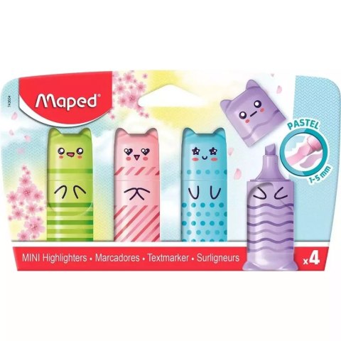 Zakreślacz mini Kawaii Pastel mix 4szt MAPED Zakreślacz mini Kawaii Pastel mix 4szt MAPED